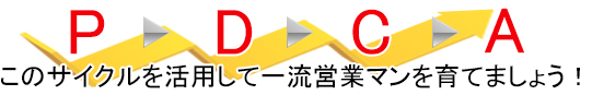 PDCAのサイクルで営業マンを育てましょう